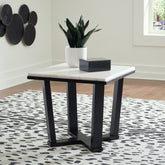 Bay Furniture Gallery - Ashley Furniture - Fostead End Table - Square End Table / White/Espresso - T770-2